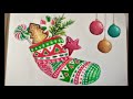 Christmas Socks Painting | MERRY CHRISTMAS | Watercolour Painting