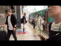 Shinkansen (bullet trains) Arriving at Tokyo Station