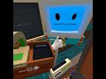 Playing Job simulator on VR. BTW I did not throw a bunch of items at him