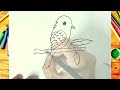 How to draw a bird from number 2 | ২ দিয়ে সহজে পাখি আঁকা | bird drawing
