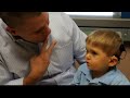 Deaf child hears for the first time