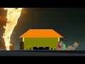 Escape From Fire Tornado #2 -  Stickman Survival Color Race - Algodoo Stickman Survival Challenge