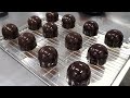 Wonderful dessert! Making shiny chocolate mousse cake - Korean street food