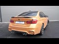 Orange all around with body kit BMW F30 EVO II M3 CS Design Dual TwinExhaust Muffler Tips Carbon