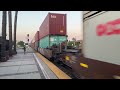 BNSF W/B Stack train going through Fullerton station 07/20/2024