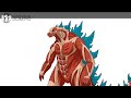 Godzilla + Every Shifter Titans Fusion | MonsterVerse x Attack on Titan | Maxxive Jumpo