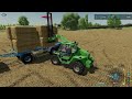 Baling Straw With Fiatagri G240 & Barley Harvesting, Feeding Animals│Italia Emilia│FS 22│Timelapse#9