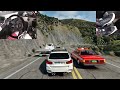 BMW M3 in TRAFFIC on Pacific Coast Road in Assetto Corsa w/ Wheel Cam