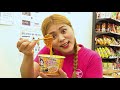 MUKBANG KOREAN Convenience Store Food Buldak Jjolmyeon Noodles CheeseSausage Eatingshow by HIU 하이유