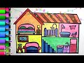 Drawing Video #41 | Drawing and Coloring Magical Dollhouse for Kids - Guaranteed Fun!