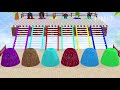 Long Slide Game With Elephant Gorilla Buffalo Hippopotamus Tiger - 3d Animal Game - Funny 3d Animals