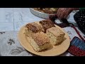 Village life in Turkey, village woman making traditional Turkish cake at home, rural life