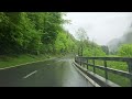 Driving in Rain ☔️ to Engelberg Switzerland | 4K 60fps Cab View