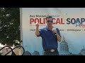Libertarian presidential candidate Chase Oliver speaks at the Des Moines Register's Soapbox