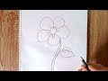 How to draw a easy Flower | Fuler sobi drawing | easy pencil drawing for beginners