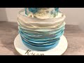 Ruffles Cake Tutorial | First Holy Communion Cake | Ombre Ruffles Tutorial