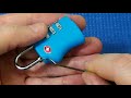 (Picking 115) TSA combination padlock TSA007 (picked & decoded)