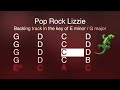 Pop Rock Lizzie, backing track in E minor & G major, 140bpm. Play along & have fun!