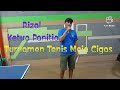 Raja Spin Wahyu Kancil Juara I Turnamen Tenis Meja Cigas di Jakarta, Ujang (PTM Indah) Runner-up