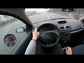 2007 Renault Clio III 1.2 16V 75HP | POV TEST DRIVE | HOOD LOCK FAILURE ON MOTORWAY | 0-100 TEST