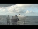 QE2 & QM2 Horn Salute Mid Ocean Final Transatlantic