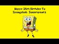 Happy 38th Birthday To Spongebob Squarepants