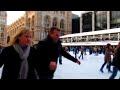 Ice Skating at Natural History Museum, London.