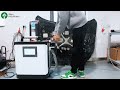 300W pulse laser cleaning machine: oil, rust and paint removal effect demonstration.