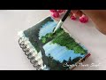 Simple Acrylic Painting Tutorial - Greenery and Nature Landscape for Beginners