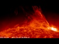 Massive solar flare close up