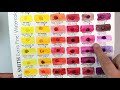 Swatching and Trying out Daniel Smith Watercolor Dot Cards; all four pages, 238 colours!