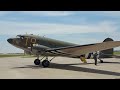 C-47 Southern Cross taxing in and shutdown at the Silent Wings Museum 80th anniversary of D-Day
