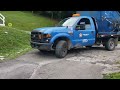 Republic Services Ford 250 Par Kan EZ Dump pick up truck on residential trash route.