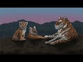 Siberian Tiger and cubs Digital Painting - Tiger Day 2019