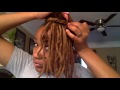 Freestyle Loc Updo Style on Medium Length Hair +TUTORIAL