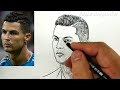 KEREN , ASMR menggambar cristiano ronaldo / cr7 pemain sepakbola manchester united