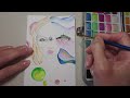 Drawing, painting sci-fi portrait time-lapse. Process of an artist. #fantasyartist #scifi #portrait