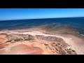 Pt Noarlunga Beach near river mouth - Cinematic drone
