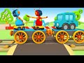 Street vehicles & Emergency vehicles. Clever cars cartoons for kids & Car animation