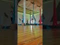 aerial silks left open wrap to split to knee hang sequence