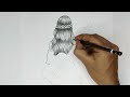 Girl with a guitar pencil sketch drawing for beginners // Girl with a guitar drawing in easy steps