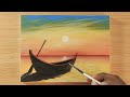 Easy Scenery Painting for Beginners on Canvas ❤️