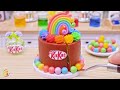 Amazing KITKAT Cake | So Tasty Miniature Rainbow KitKat Chocolate Cake Decorating Recipes