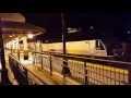 Two NJ Transit trains stop at Ridgewood, NJ.