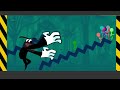 Attacked by CARTOON DOG in Stickman Color Race survival -Algodoo