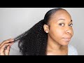 EASY Sleek Ponytail Tutorial On Natural Hair Using A Drawstring Ponytail | Junoda