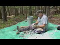 Steve Nissly flintknapping atop South Mountain