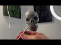 Como esculpir un Craneo humano, Parte 1/ 2. Tutorial escultura en plastilina.