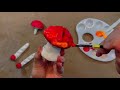 Making Mushroom Themed Home Decor with Air Dry Clay