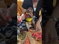 Mom prepare fresh watermelon🍉 #babymonkey #monkeylove #shorts